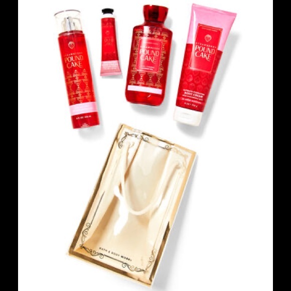 STRAWBERRY POUND CAKE Gift Bag Set: Bath & Body Works - Picture 5 of 9